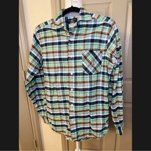 Psycho Bunny Multicolor Plaid Button Down Shirt